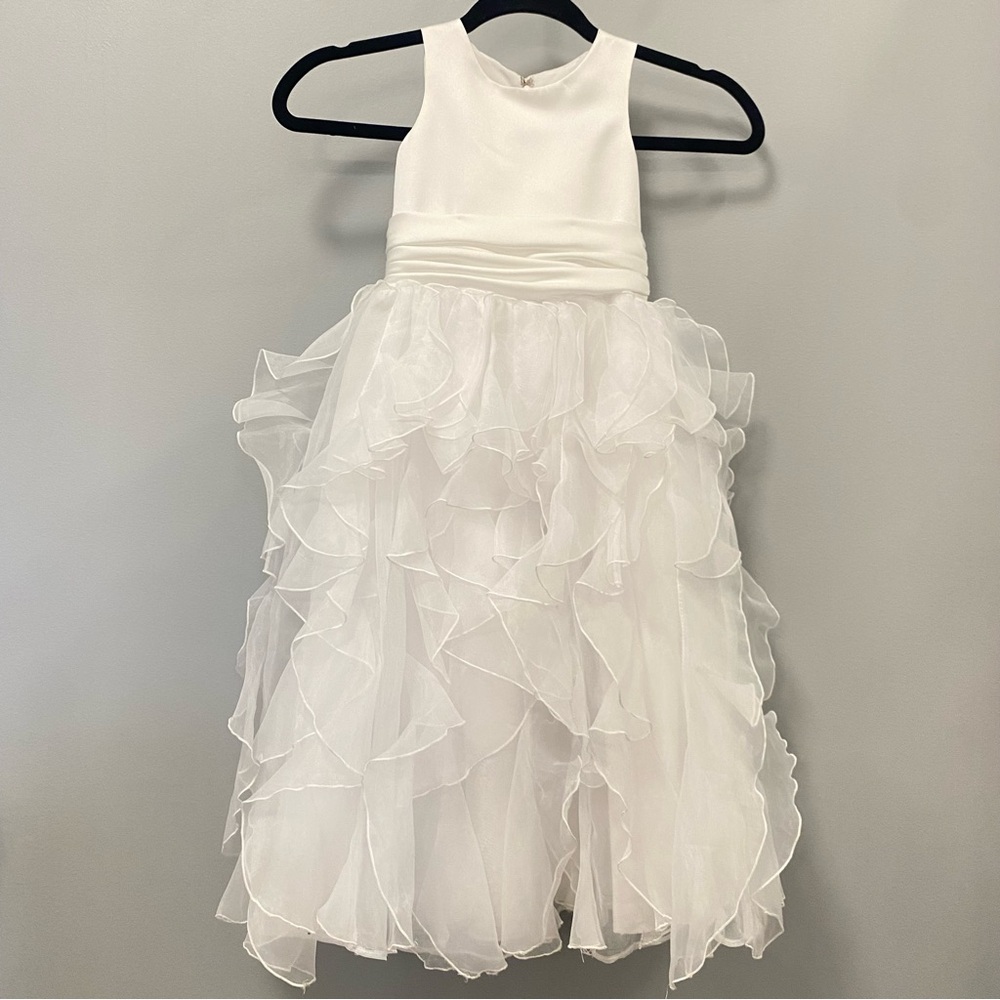 White Flower girl/ mini brides dress, little girl 3T
